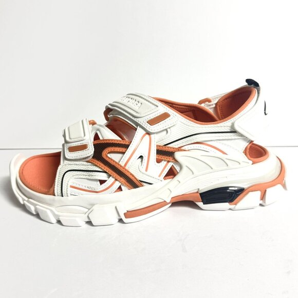 Balenciaga Mens Track Sandal White/Orange Size EU42 M US9 - Picture 1 of 6